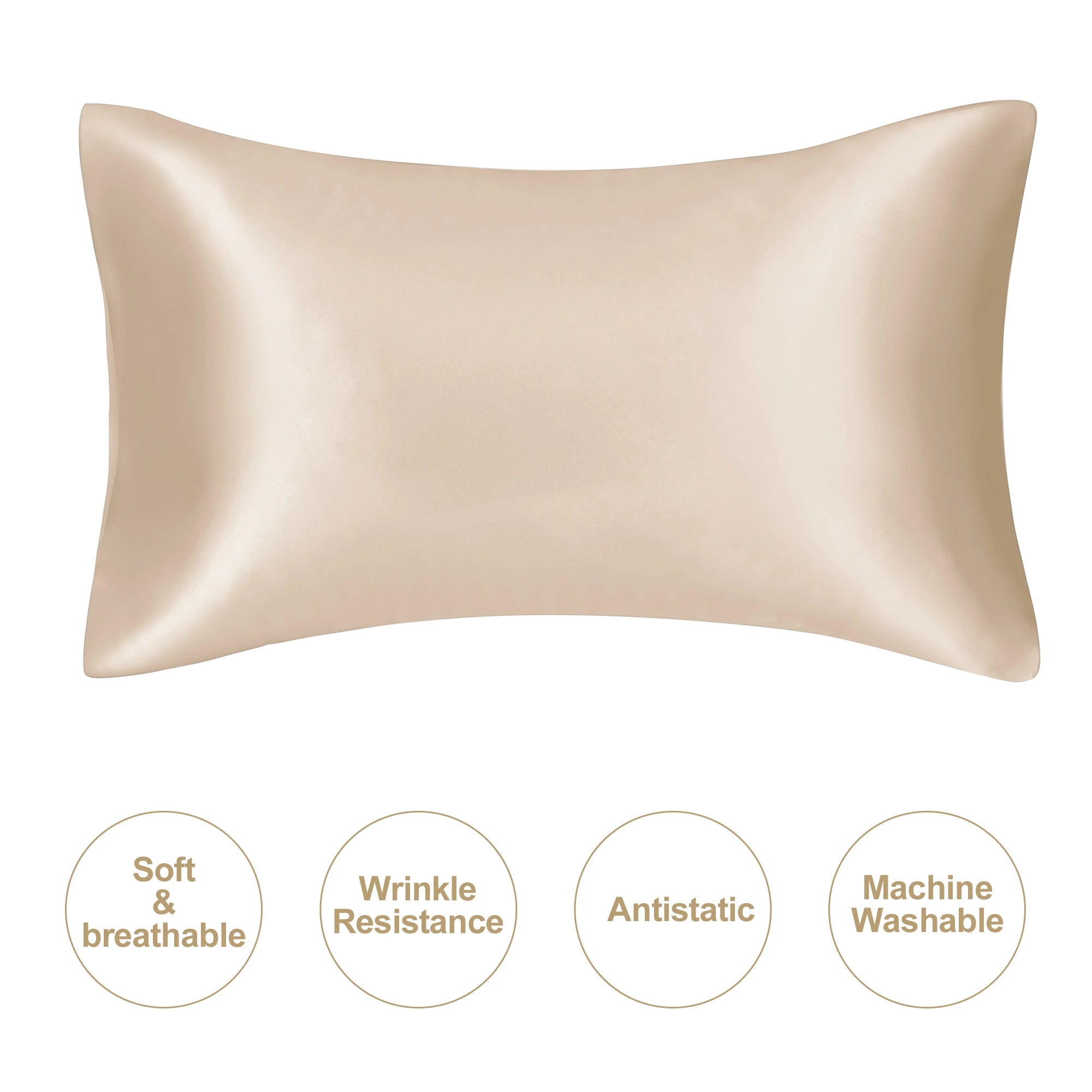Funda de almohada de seda natural.