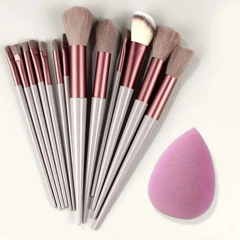 Juego de brochas de maquillaje profesionales, para base de maquillaje, polvos, sombras de ojos y brochas Kabuki para difuminar.