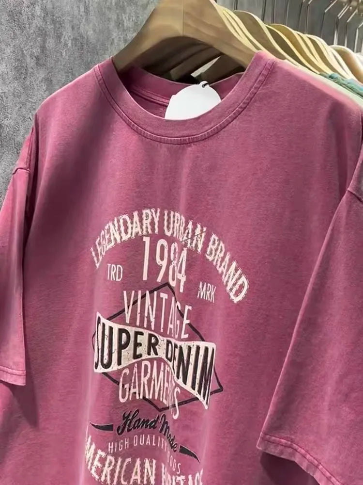 Camiseta Vintage Teñida en Cera👕 – 100 % Algodón