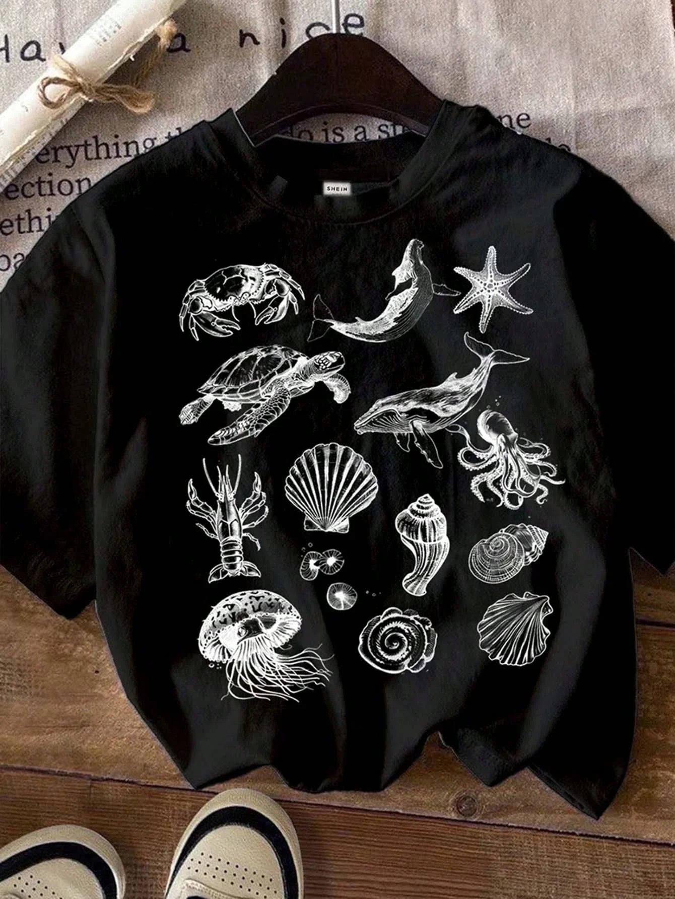 Ocean Cutie Tee 🌊-Camiseta Y2K Sirena Pop
