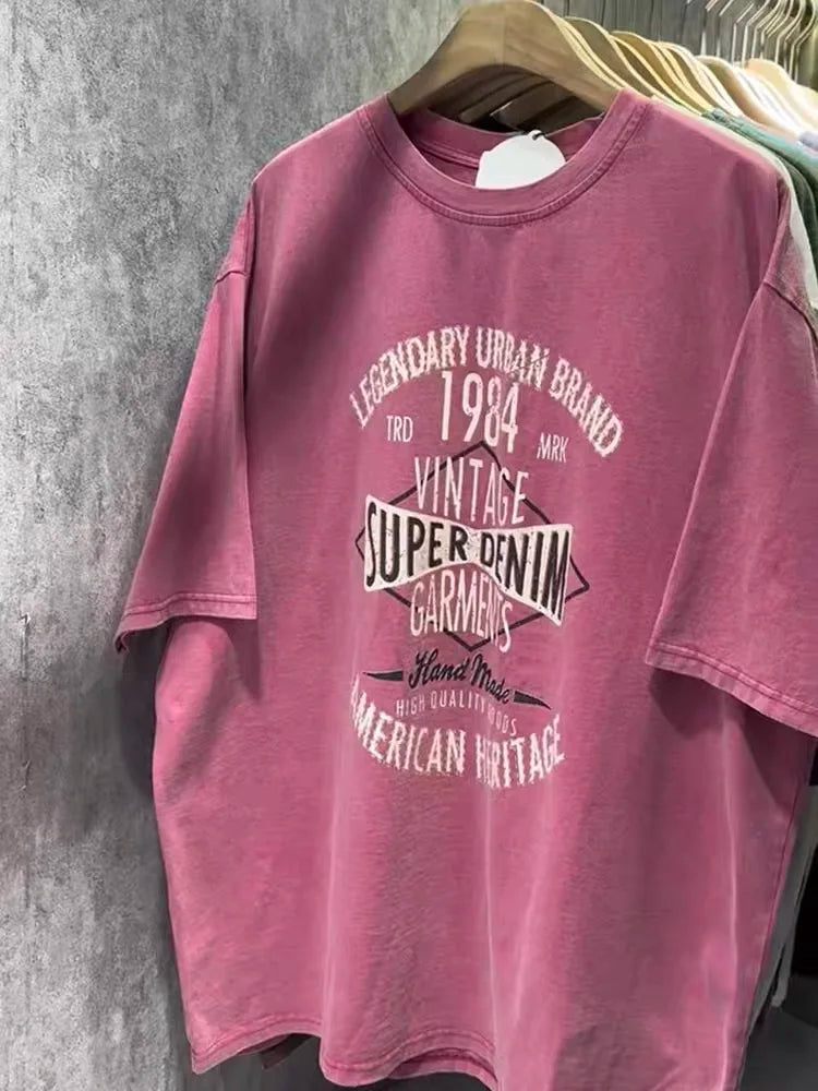 Camiseta Vintage Teñida en Cera👕 – 100 % Algodón