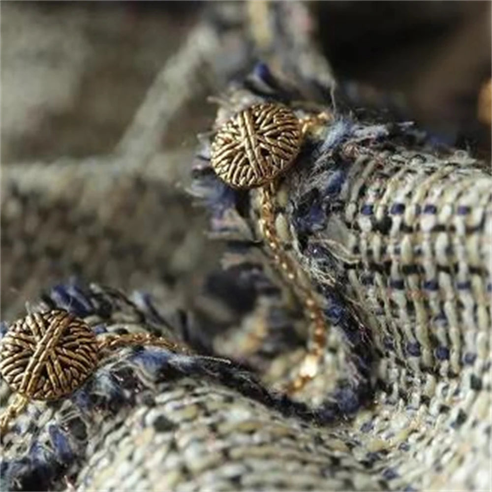 Chaqueta corta de tweed de alta calidad, estilo pequeño y fragante, para mujer.