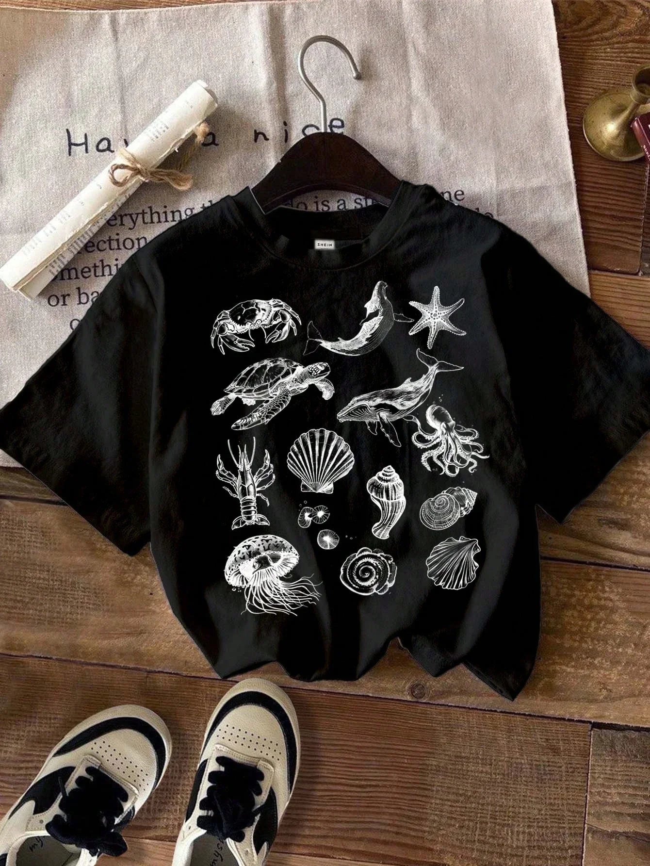 Ocean Cutie Tee 🌊-Camiseta Y2K Sirena Pop
