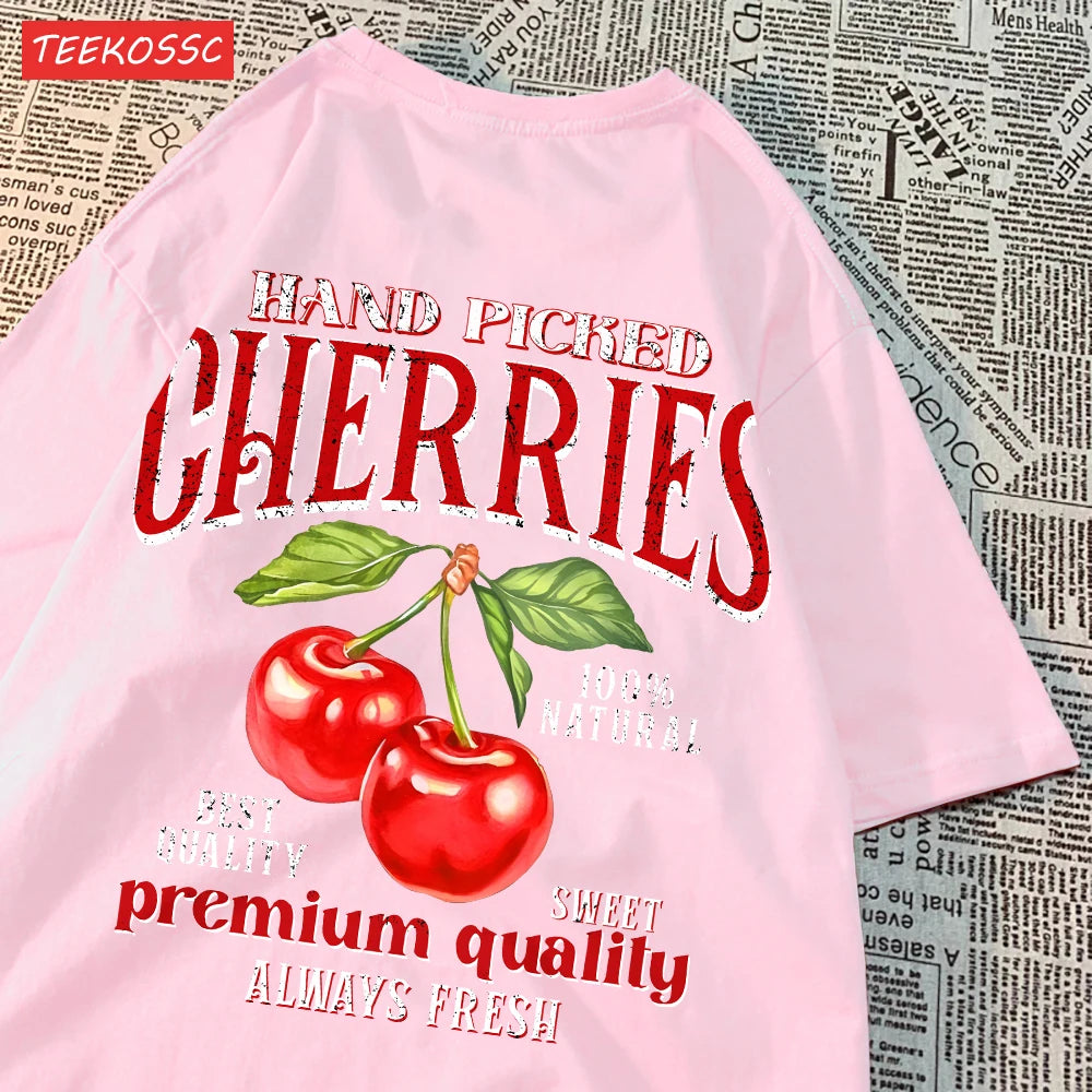 Camiseta Fruit Pop 🍒🍋 – Edición Cereza & Limón