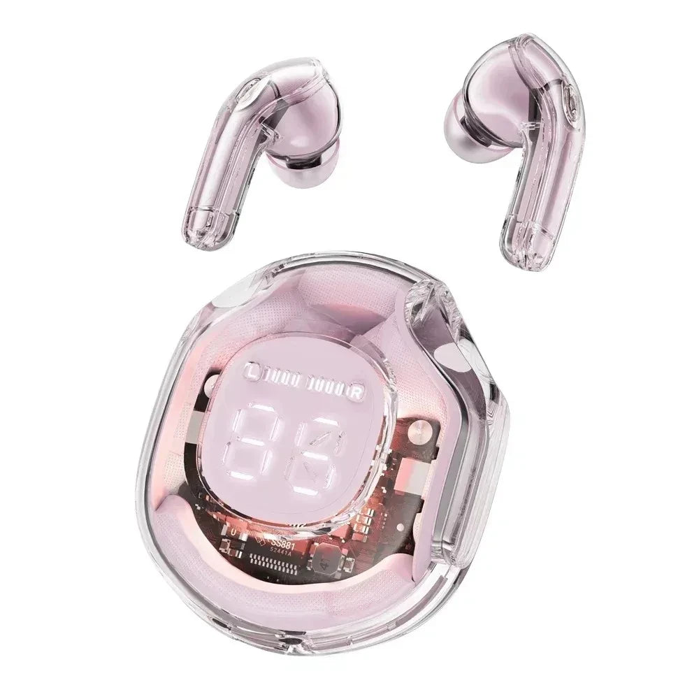- Bluetooth 5.3: conexión rápida y estable
- Pantalla LED inteligente para nivel de batería
- Diseño transparente único y moderno
- Compatibles con Xiaomi, Huawei, iPhone y más
- Control táctil, cancelación de ruido,